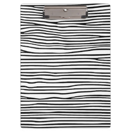 Carpeta De Pinza Líneas horizontales abstractas_negro