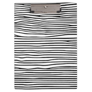 Carpeta De Pinza Líneas horizontales abstractas_negro