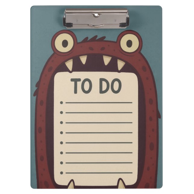 Carpeta De Pinza Lista de tareas del monstruo  (Anverso)