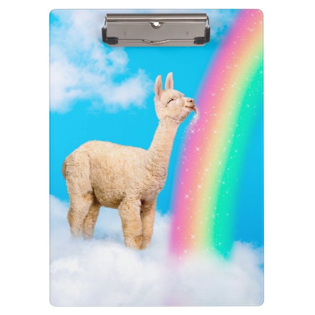 Carpeta De Pinza Llama: Arcoiris golpeando (Anverso)