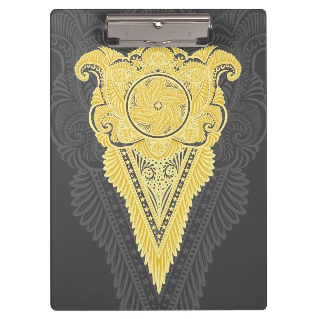 Carpeta De Pinza Llama Ornamental Dorada (Anverso)