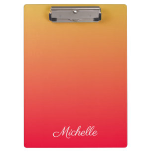 Carpeta De Pinza Llama personalizada roja y amarilla oscura