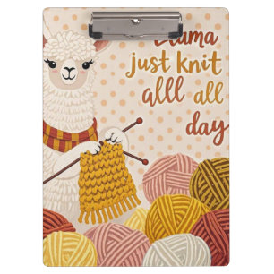 Carpeta De Pinza Llama personalizado con pañuelo de cuchillos