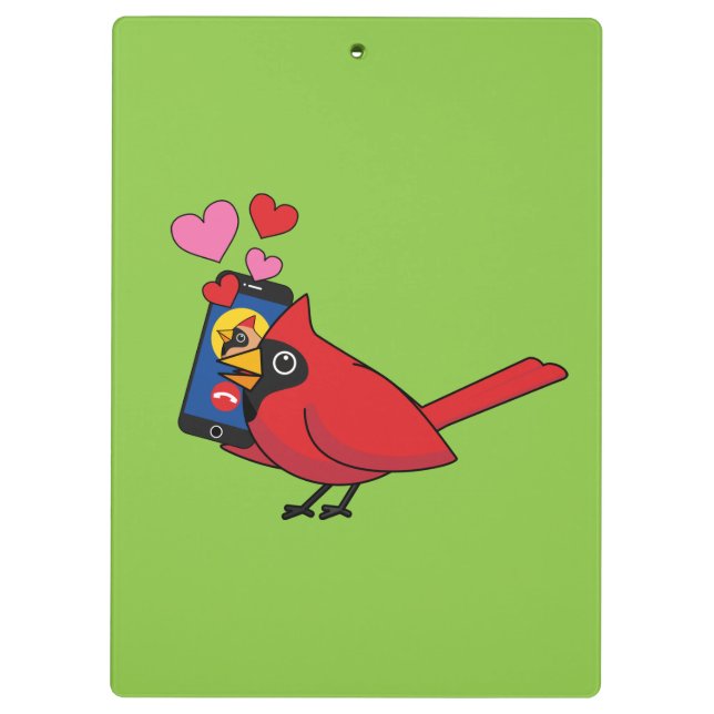 Carpeta De Pinza Llamadas Cardinal Bird Love Mating (Reverso)