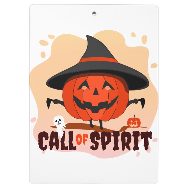 Carpeta De Pinza Llamado de Espíritu de Halloween (Reverso)