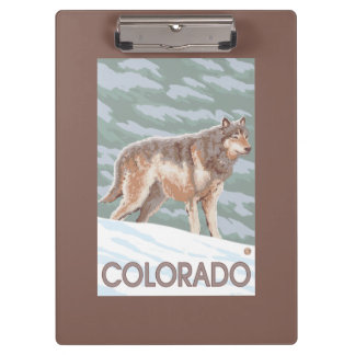 Carpeta De Pinza Lobo gris StandingColorado