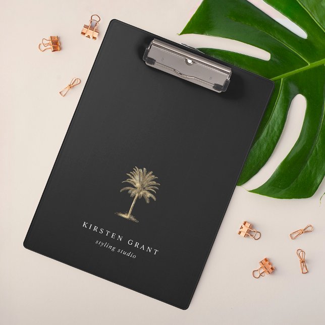 Carpeta De Pinza Logo de Faux Gold Palm Tree (Subido por el creador)