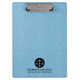 Carpeta De Pinza Logo de Justicia de Lino Azul Negro