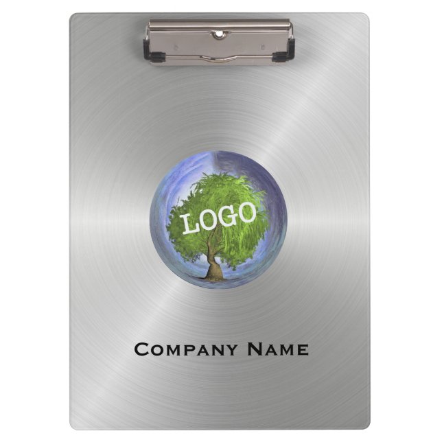 Carpeta De Pinza Logotipo comercial Silver (Anverso)