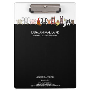 Carpeta De Pinza Logotipo de granja animal bosque vaca gallina agri
