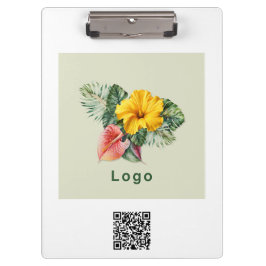 Carpeta De Pinza Logotipo de la empresa y código QR de Merch promoc