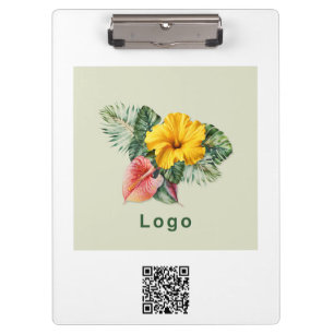 Carpeta De Pinza Logotipo de la empresa y código QR de Merch promoc