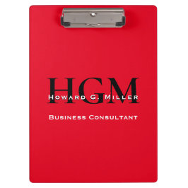 Carpeta De Pinza Logotipo de Monograma de 3 letras Rojo Moderno Emp