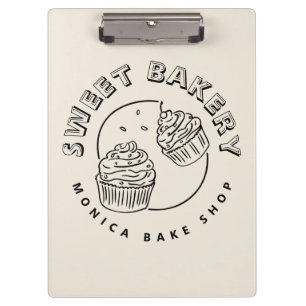 Carpeta De Pinza Logotipo de panadería dulce vintage