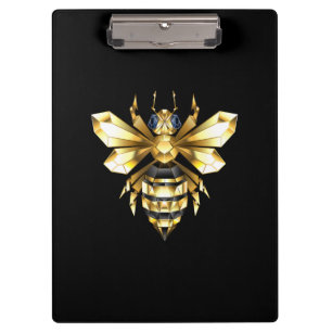 Carpeta De Pinza Logotipo de Relieve metalizado dorado falso poligo