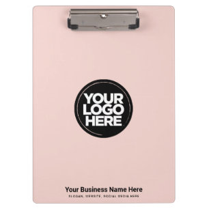 Carpeta De Pinza Logotipo de tu empresa Rosa Sonrojo, eslogan, siti