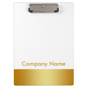 Carpeta De Pinza Logotipo Modern Elegant Gold Faux Foil Company