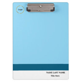 Carpeta De Pinza Logotipo personalizado elegante azul polvoriento b