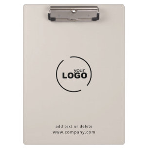 Carpeta De Pinza Logotipo profesional de negocios moderno Beige