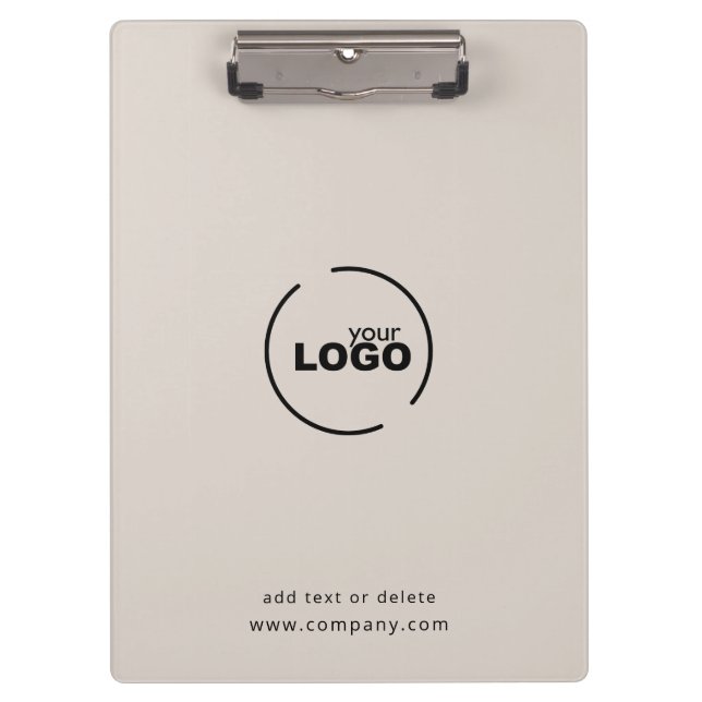 Carpeta De Pinza Logotipo profesional de negocios moderno Beige (Anverso)