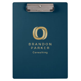 Carpeta De Pinza Logotipo profesional simple para empresas de oro e