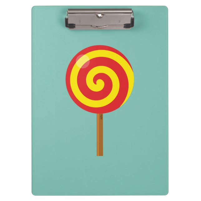 Carpeta De Pinza Lollipop rojo espiral (Anverso)
