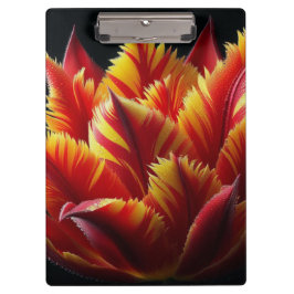 Carpeta De Pinza Loro Tulip Floral rojo y amarillo