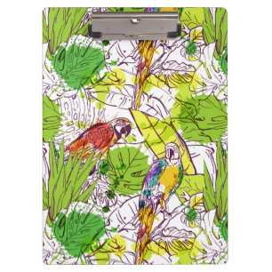 Carpeta De Pinza Loros tropicales