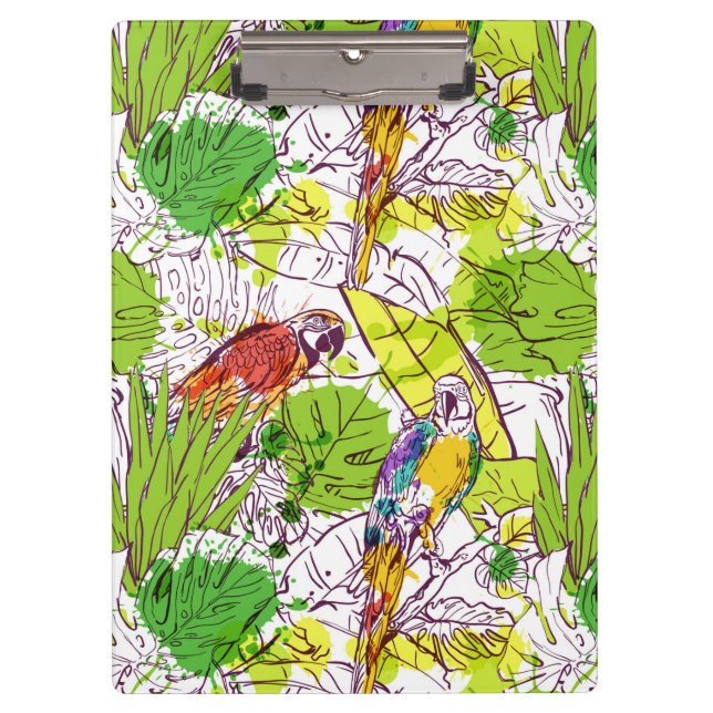 Carpeta De Pinza Loros tropicales (Anverso)