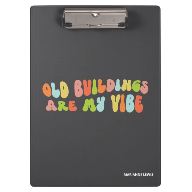 Carpeta De Pinza Los Edificios Antiguos Son Mi Vibe, Preservación H (Anverso)