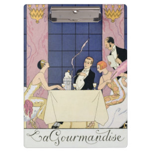 Carpeta De Pinza Los Gourmands, 1920-30 (impresión del pochoir)