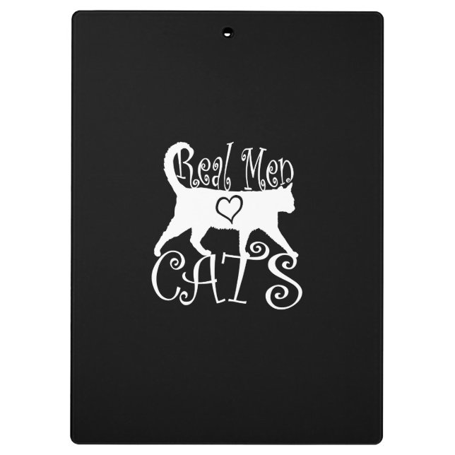 Carpeta De Pinza Los hombres de verdad aman a los gatos con estilo (Reverso)