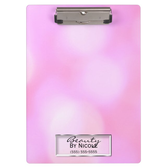 Carpeta De Pinza Luces negras rosas Glam Moda moderna personalizada (Anverso)