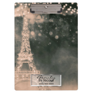 Carpeta De Pinza Luces Nocturnas de París Glamour Personalizado