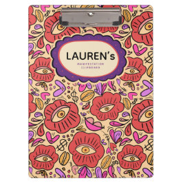 Carpeta De Pinza Lucky Eye Floral Pattern
