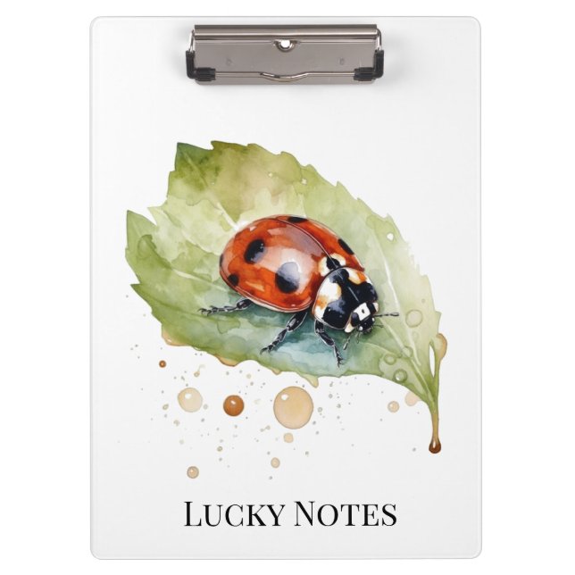 Carpeta De Pinza Lucky Ladybug en Leaf (Anverso)