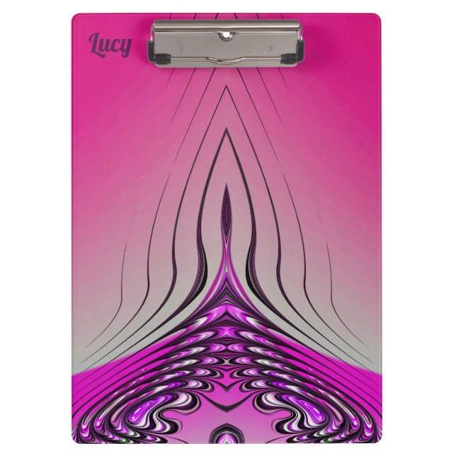 Carpeta De Pinza ¡LUCY ~ 3D! ~ Púrpura rosa y original negro ~ (Anverso)