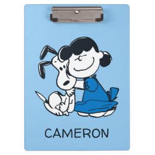 Carpeta De Pinza Lucy Hugging Snoopy