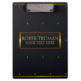 Carpeta De Pinza Lujo Clásico Dark Blue gold