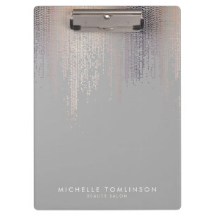 Carpeta De Pinza Lujo Rubor Confetti Rain Pattern Gray