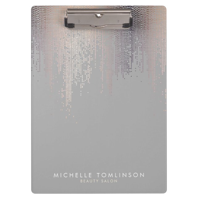 Carpeta De Pinza Lujo Rubor Confetti Rain Pattern Gray (Anverso)