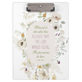 Carpeta De Pinza Luke 1:45 Bendita es She Wildflower