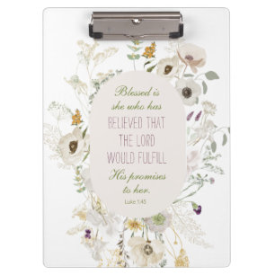 Carpeta De Pinza Luke 1:45 Bendita es She Wildflower