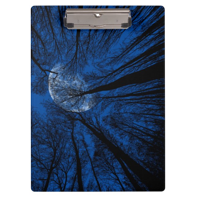 Carpeta De Pinza Luna en el cielo nocturno (Anverso)