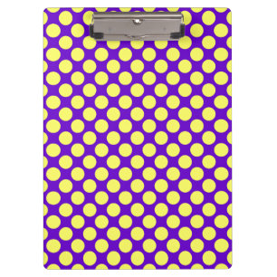 Carpeta De Pinza Lunares amarillos con el fondo púrpura STaylor
