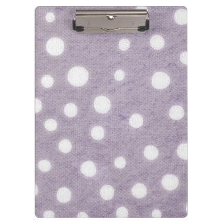 Carpeta De Pinza Lunares Blancos y Morados