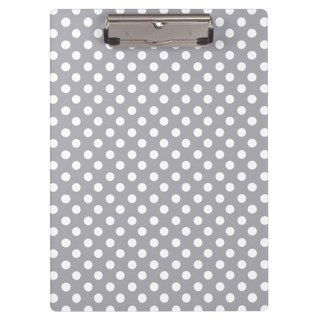 Carpeta De Pinza Lunares del blanco gris (Anverso)