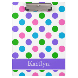 Carpeta De Pinza Lunares del multicolor personalizados