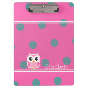 Carpeta De Pinza Lunares Geniales y Modernos Personalizados con Búh