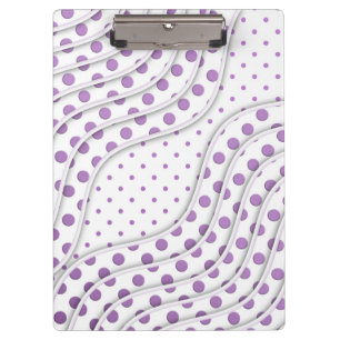 Carpeta De Pinza Lunares Morados Divertidos Diseño Moderno Elegante